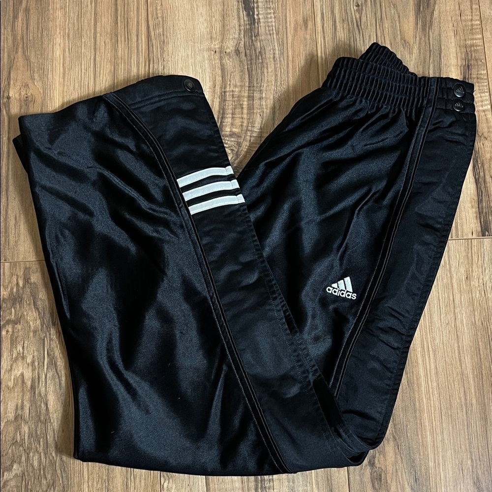 Adidas Adibreak  Black with White Stripes Track Pants Sz L